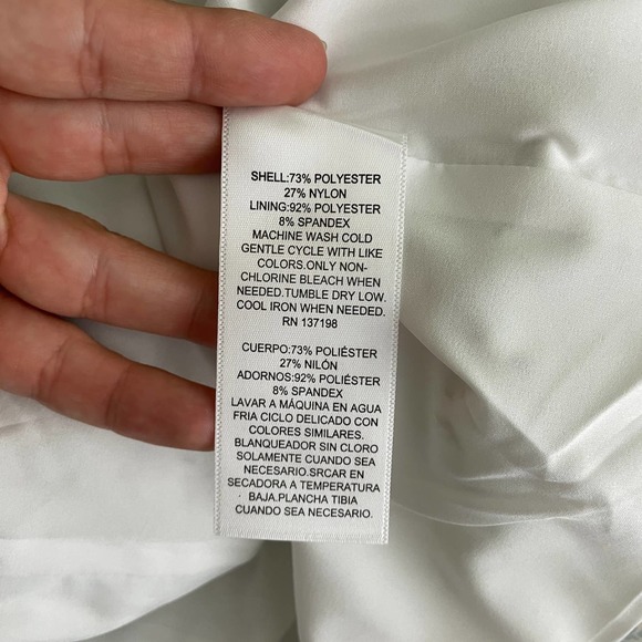 NWT Danielle Bernstein Dainty Floral Mini Slip Dress A-Line White - Picture 9 of 14